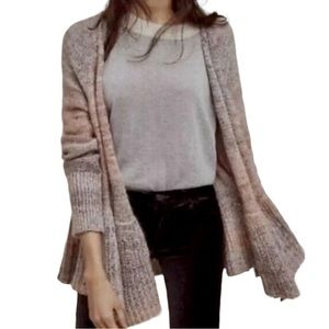 Anthropologie Knitted & Knotted NWT Mohair Blend Open Front Cardigan Women Large